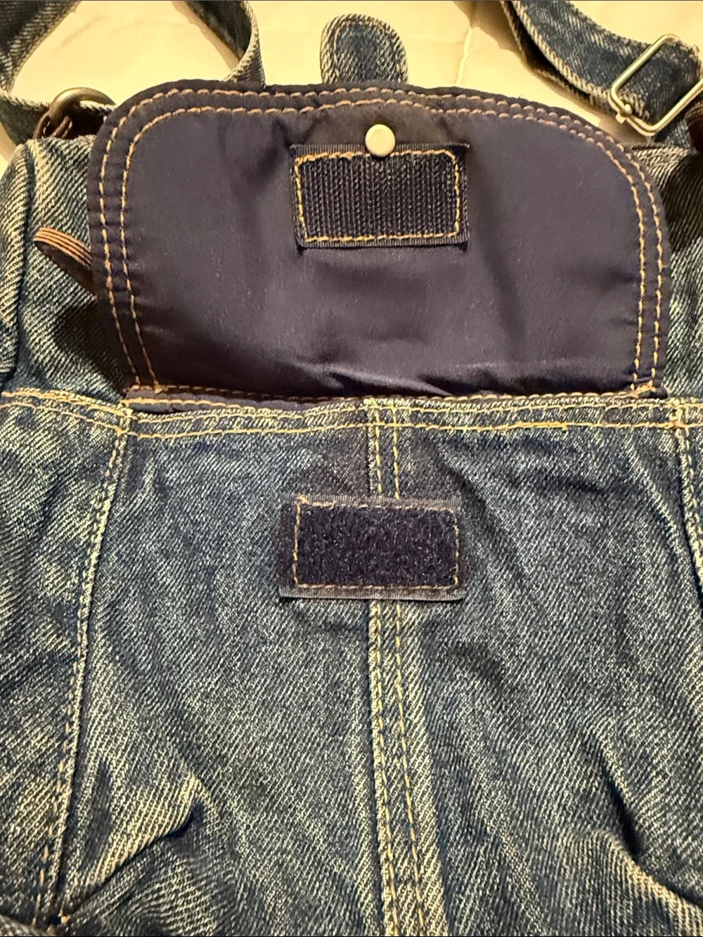 Denim Crossbody Bag in Blue - Casual Women's Shoulder Bag